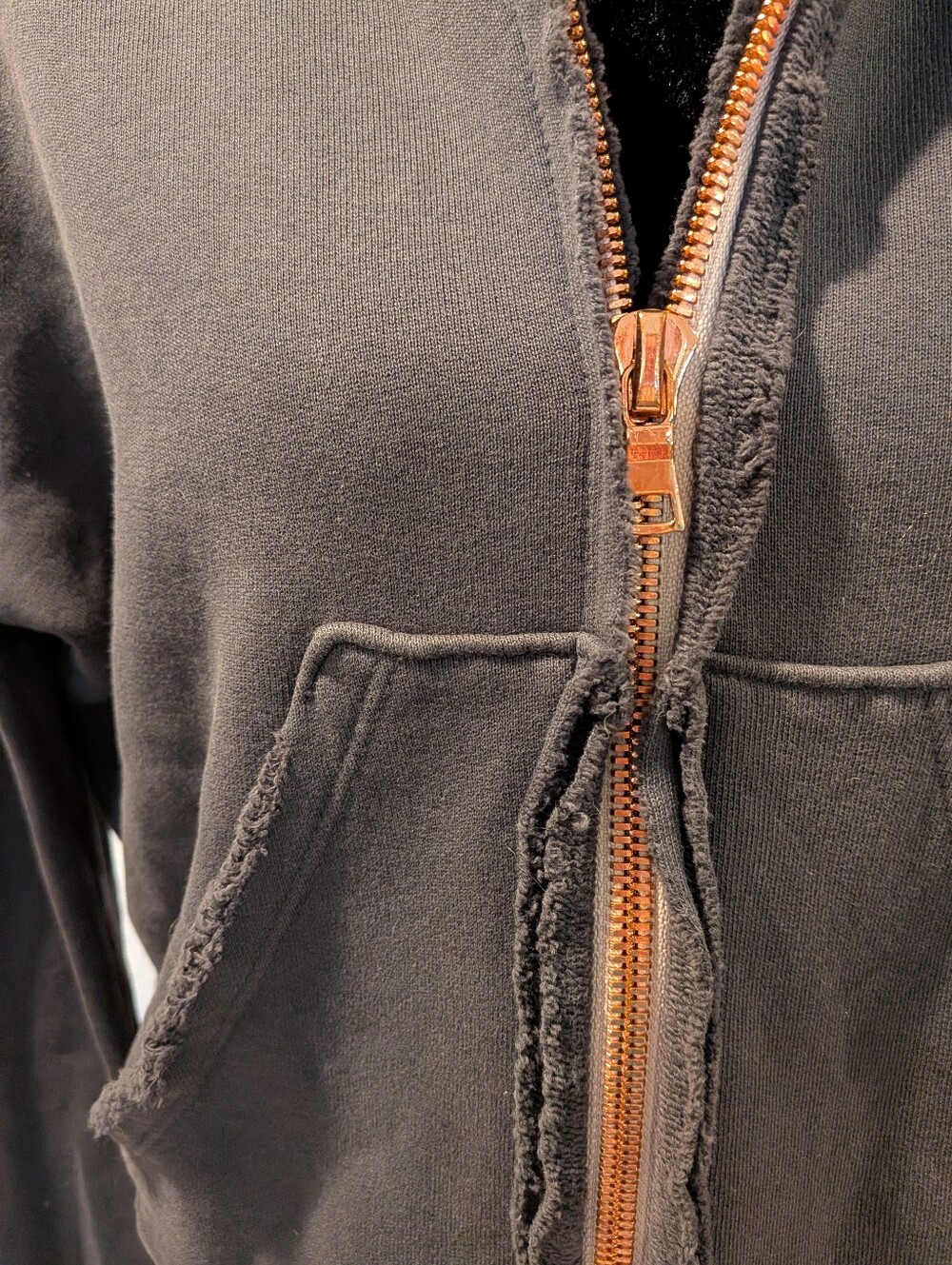 Frank & Eileen Tee Lab Distressed Zip Up Hoodie Size S